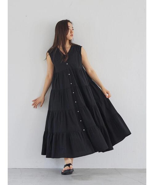 rem closet（レムクローゼット）の「コットンティアードワンピース（ワンピース・レディース・ブラック/その他20・FREE）」の4枚目の写真
