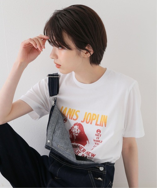 JOINT WORKS(ジョイントワークス)の「【BLUESCENTRIC/ブルースセントリック】JANIS JOPLIN FULL TILT POST(Tシャツ/カットソー・レディース・ホワイト/ブラック/ブラウン/サックスブルー・SMALL)」の2枚目の写真
