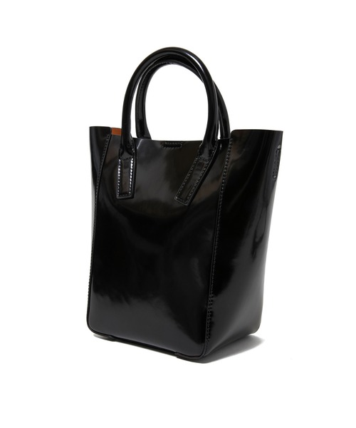 AMERICAN RAG CIE（アメリカンラグシー）の「ガラスレザーバッグ（ハンドバッグ・レディース・ベージュ/ブラック・FREE）」の8枚目の写真