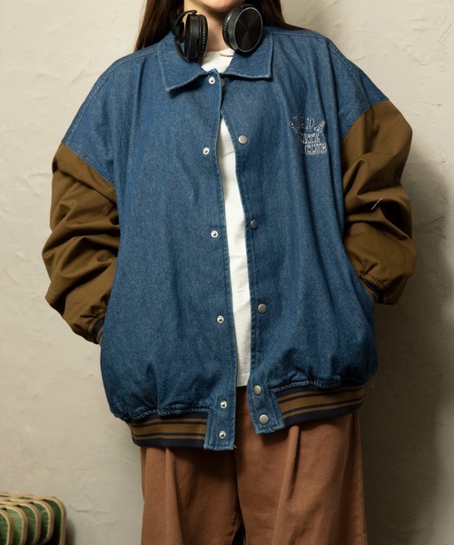 WEGO（ウィゴー）の「WEGO/デニムスタジャン（スタジャン・メンズ・ブラック/インディゴブルー/ライトインディゴブルー・MEDIUM/LARGE）」の13枚目の写真