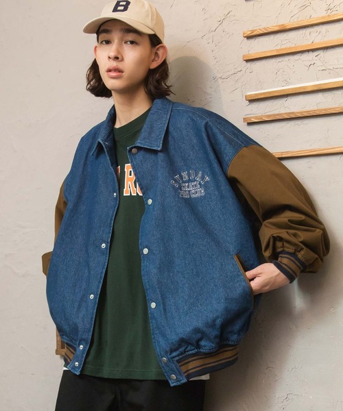 WEGO（ウィゴー）の「WEGO/デニムスタジャン（スタジャン・メンズ・ブラック/インディゴブルー/ライトインディゴブルー・MEDIUM/LARGE）」の8枚目の写真