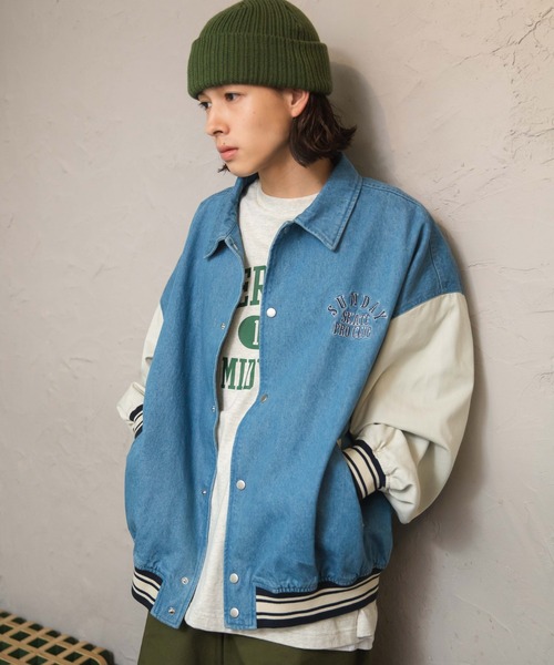 WEGO（ウィゴー）の「WEGO/デニムスタジャン（スタジャン・メンズ・ブラック/インディゴブルー/ライトインディゴブルー・MEDIUM/LARGE）」の9枚目の写真