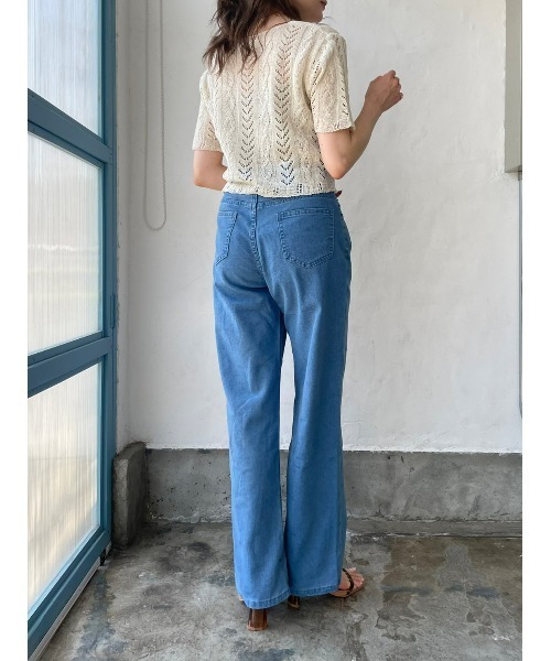 DAIS-Y（デイジー）の「ハイウエストワイドデニムパンツ（デニムパンツ・レディース・ライトブルー/ブルー・S/M）」の21枚目の写真