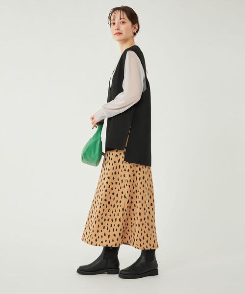 GREEN LABEL RELAXING ベスト Vネック レイヤード チェック green label relaxing（グリーンレーベルリラクシング）の「V