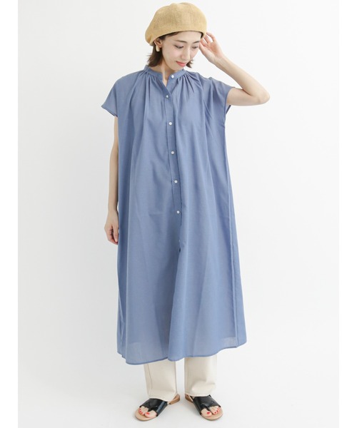 Lugnoncure（ルノンキュール）の「【イージーケア】ギャザーワンピース（ワンピース・レディース・ブラック/ベージュ/ブルー・ﾌﾘ-）」の3枚目の写真