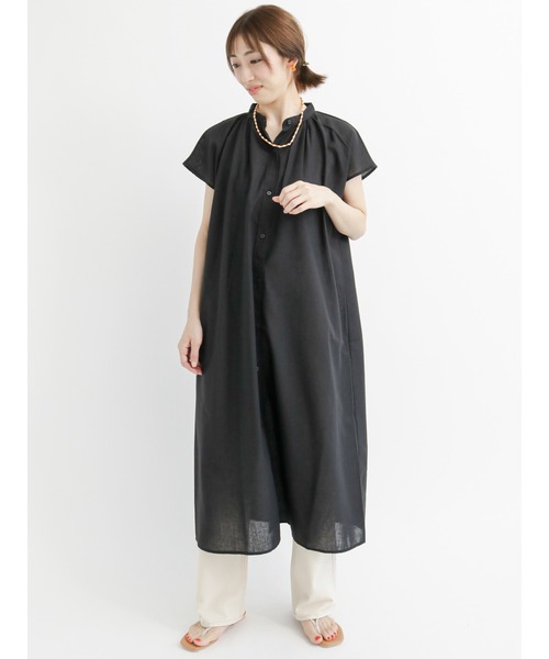 Lugnoncure（ルノンキュール）の「【イージーケア】ギャザーワンピース（ワンピース・レディース・ブラック/ベージュ/ブルー・ﾌﾘ-）」の6枚目の写真