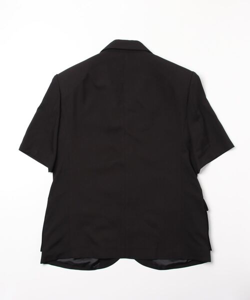 ESC STUDIO（イーエスシースタジオ）の「【ESC STUDIO/イーエスシースタジオ】oversize short sleeve blazer/オーバーサイズ 半袖 ブレザー テーラードジャケット シンプル（テーラードジャケット・メンズ・ブラック/ベージュ系その他・ONE SIZE）」の14枚目の写真