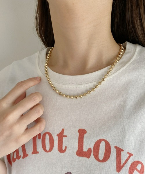 at12:03（アットイチニーゼロサン）の「ボールチェーンロングネックレス（ネックレス・レディース・シルバー/ゴールド・FREE）」の8枚目の写真