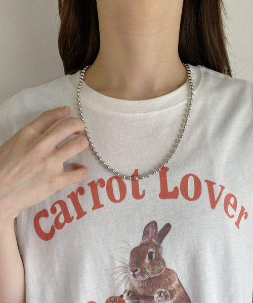 at12:03（アットイチニーゼロサン）の「ボールチェーンロングネックレス（ネックレス・レディース・シルバー/ゴールド・FREE）」の7枚目の写真