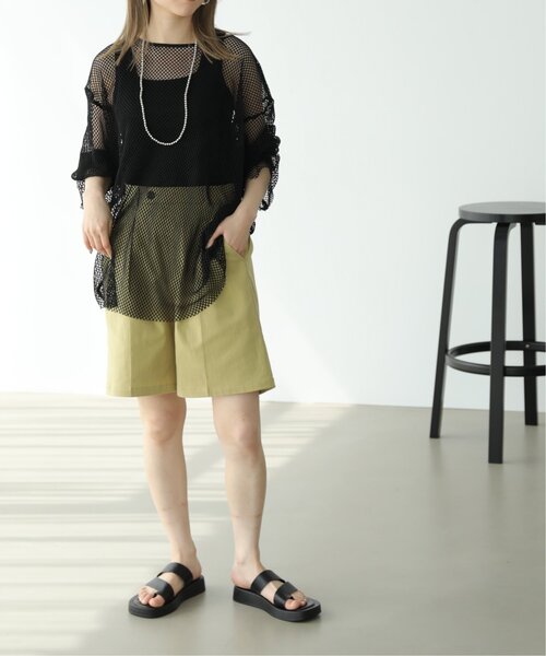 RAY CASSIN（レイカズン）の「メッシュゆるプルオーバー（ニット/セーター・レディース・ブラック/キナリ・FREE）」の6枚目の写真