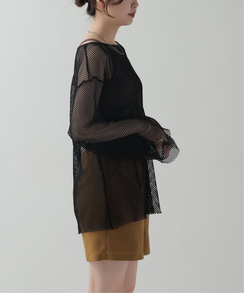 RAY CASSIN（レイカズン）の「メッシュゆるプルオーバー（ニット/セーター・レディース・ブラック/キナリ・FREE）」の19枚目の写真