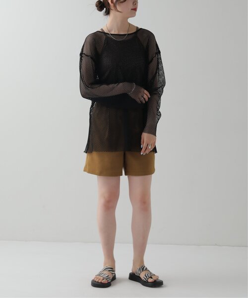 RAY CASSIN（レイカズン）の「メッシュゆるプルオーバー（ニット/セーター・レディース・ブラック/キナリ・FREE）」の20枚目の写真