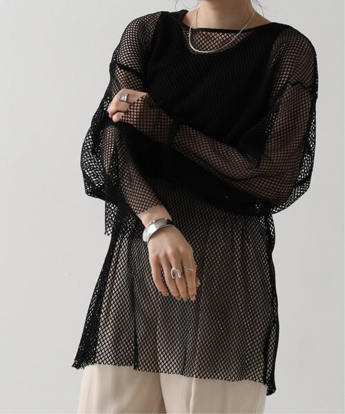 RAY CASSIN（レイカズン）の「メッシュゆるプルオーバー（ニット/セーター・レディース・ブラック/キナリ・FREE）」の22枚目の写真