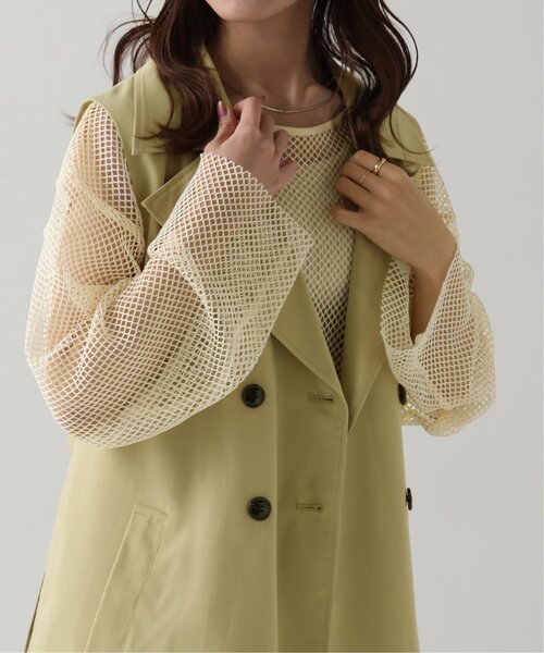 RAY CASSIN（レイカズン）の「メッシュゆるプルオーバー（ニット/セーター・レディース・ブラック/キナリ・FREE）」の11枚目の写真