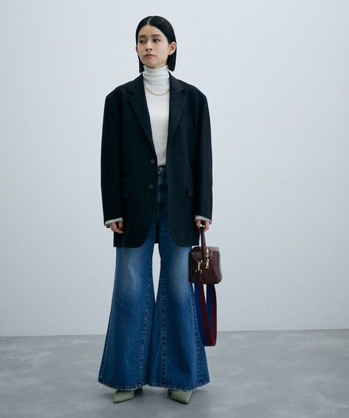 ADAM ET ROPE'（アダムエロペ）の「アンチピリングリブタートルネックプルオーバー（ニット/セーター・レディース・ホワイト/ブラック/イエロー/レッド/ピンク/サックスブルー・FREE）」の8枚目の写真