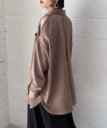 PAGEBOY | スナップサテンチュニックシャツ(シャツ/ブラウス)