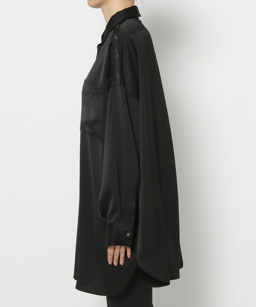 PAGEBOY（ページボーイ）の「スナップサテンチュニックシャツ（シャツ/ブラウス・レディース・ブラック/オフホワイト/ブラウン系その他/エメラルド・FREE）」の21枚目の写真