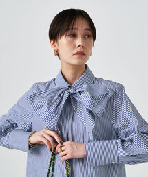 ◇【WEB限定】ボウタイ付きフレアシャツ