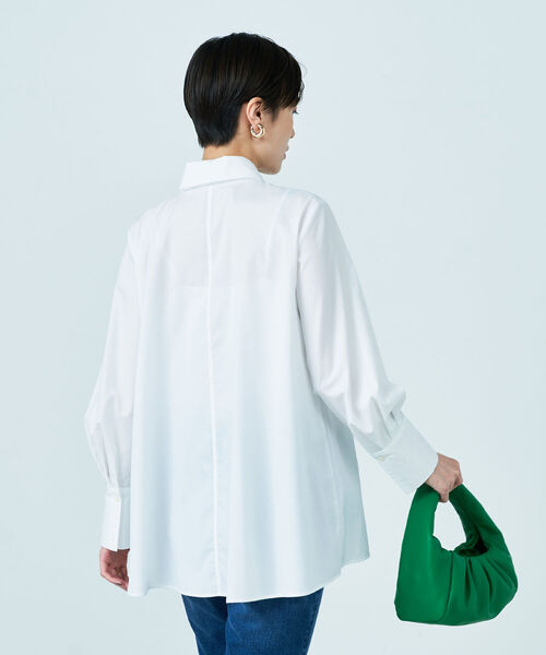 NOLLEY’S(ノーリーズ)の「◇【WEB限定】ボウタイ付きフレアシャツ(シャツ/ブラウス・レディース・オフホワイト/サックスブルー/ベビーピンク/ブルー系その他7・38)」の18枚目の写真
