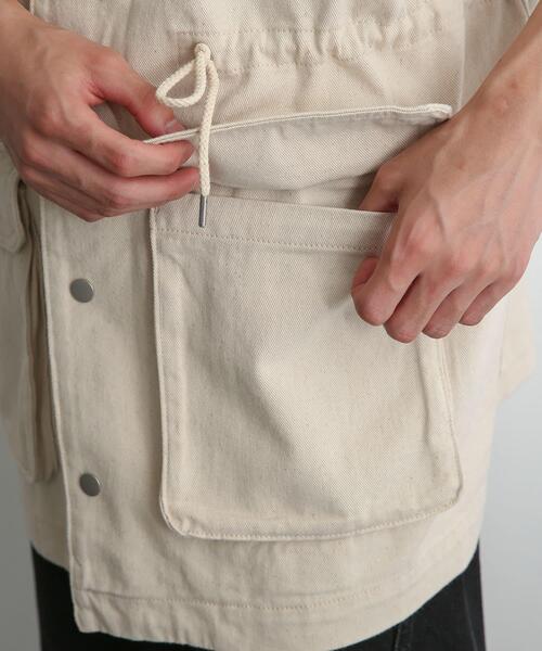 SENSE OF PLACE by URBAN RESEARCH（センスオブプレイスバイアーバンリサーチ）の「マルチポケットデニムベスト（ベスト・メンズ・アイボリー/ブラック・MEDIUM/LARGE）」の13枚目の写真