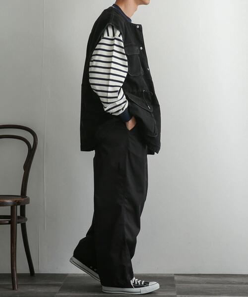 SENSE OF PLACE by URBAN RESEARCH（センスオブプレイスバイアーバンリサーチ）の「マルチポケットデニムベスト（ベスト・メンズ・アイボリー/ブラック・MEDIUM/LARGE）」の10枚目の写真