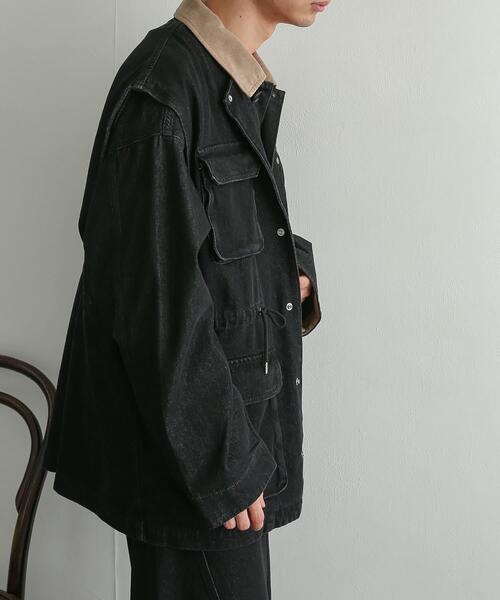 SENSE OF PLACE by URBAN RESEARCH（センスオブプレイスバイアーバンリサーチ）の「マルチポケットデニムベスト（ベスト・メンズ・アイボリー/ブラック・MEDIUM/LARGE）」の5枚目の写真