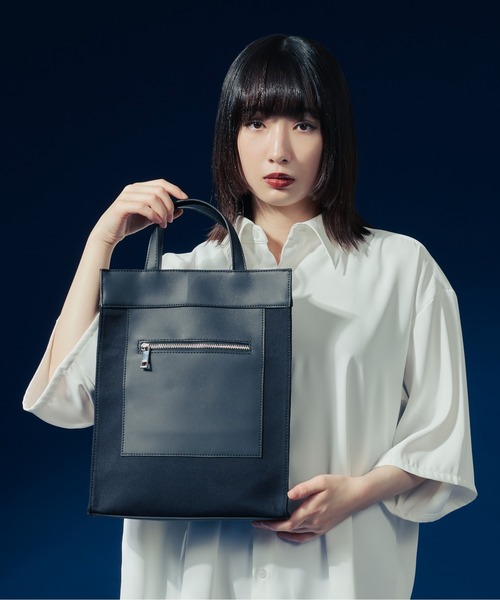 Ellno Loset(エルノロゼット)の「キャンバスショルダートートバッグ(トートバッグ・メンズ・ブラック・FREE)」の5枚目の写真