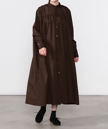 HAVERSACK（ハバーザック）の「HAVERSACK | 〈別注〉ギャザーシャツワンピース SOLID WOMEN（ワンピース・レディース）」
