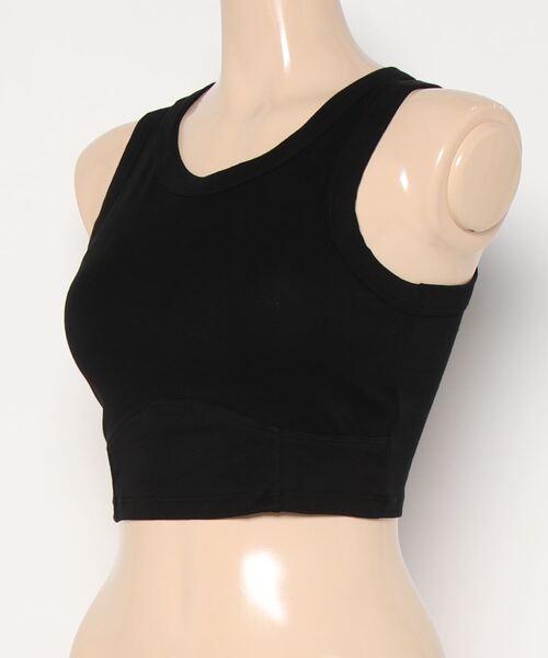 Revo.（レボ）の「【カップ付】シンプル 短丈 アメスリタンクトップ（タンクトップ・レディース・チャコール/カーキ/ホワイト/グレー/ブラック・FREE）」の7枚目の写真