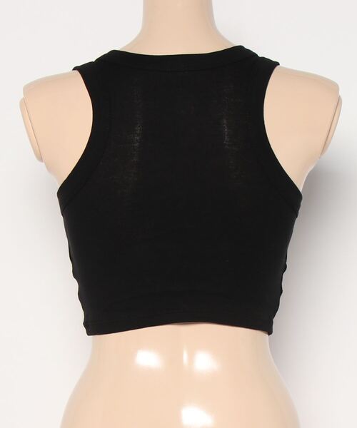 Revo.（レボ）の「【カップ付】シンプル 短丈 アメスリタンクトップ（タンクトップ・レディース・チャコール/カーキ/ホワイト/グレー/ブラック・FREE）」の6枚目の写真