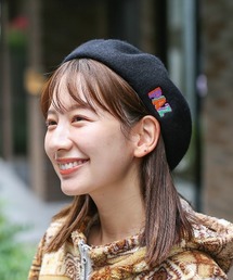 ボックスレター刺繍ベレー帽