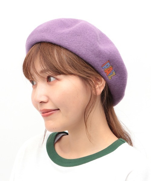 チチカカ（チチカカ）の「ボックスレター刺繍ベレー帽（ハンチング/ベレー帽・レディース・ブラック/ブルー/パープル・FREE）」の19枚目の写真