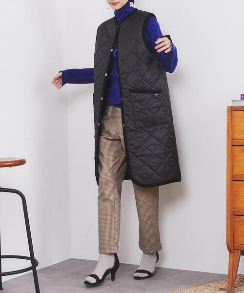 coen（コーエン）の「Bollington（ボリントン）キルティングロングベスト（ダウンベスト・レディース・オフホワイト/ブラック・L/M）」の20枚目の写真