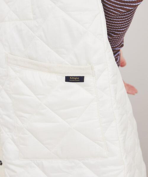 coen（コーエン）の「Bollington（ボリントン）キルティングロングベスト（ダウンベスト・レディース・オフホワイト/ブラック・L/M）」の11枚目の写真