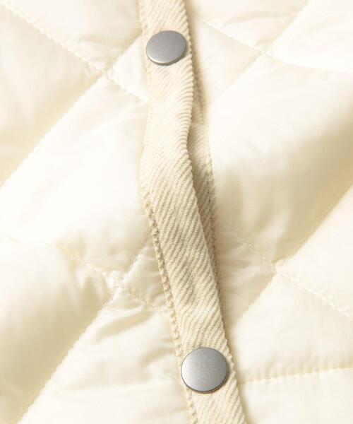 coen（コーエン）の「Bollington（ボリントン）キルティングロングベスト（ダウンベスト・レディース・オフホワイト/ブラック・L/M）」の3枚目の写真