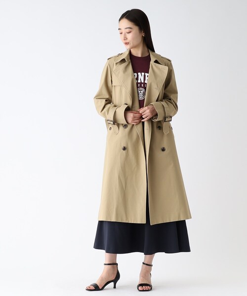 新品 オペークドットクリップ コットン ギャバ トレンチコート L 大きめ OPAQUE.CLIP（オペークドットクリップ）の「◇コットンギャバ