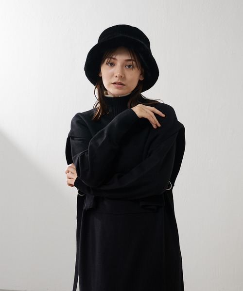 Lui's(ルイス)の「フェイクミンクバケットハット(ハット・レディース・ブラック/グレー・FREE)」の8枚目の写真