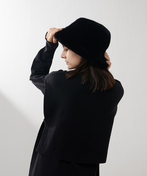 Lui's(ルイス)の「フェイクミンクバケットハット(ハット・レディース・ブラック/グレー・FREE)」の9枚目の写真