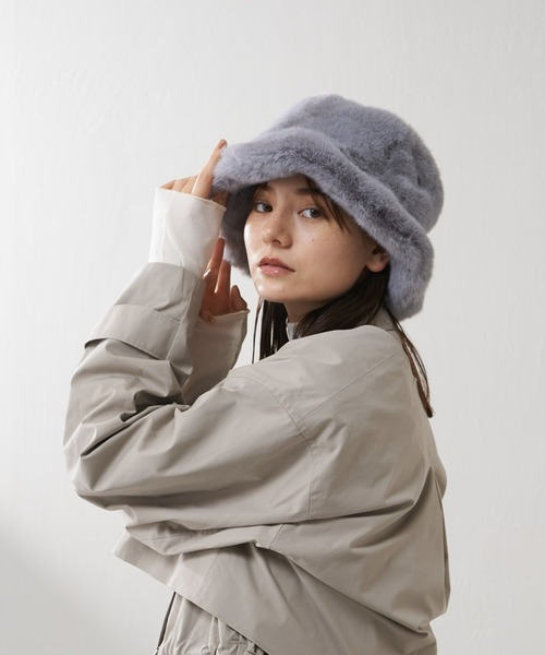 Lui's(ルイス)の「フェイクミンクバケットハット(ハット・レディース・ブラック/グレー・FREE)」の16枚目の写真