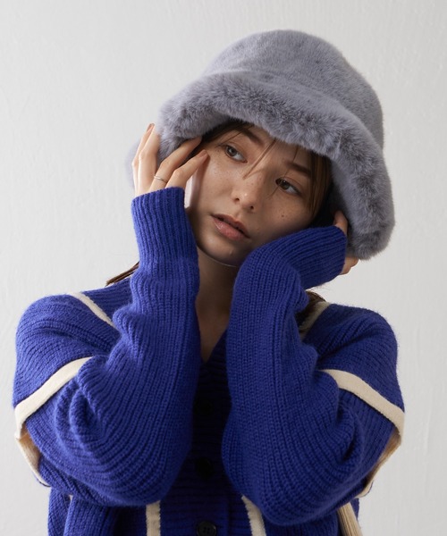 Lui's(ルイス)の「フェイクミンクバケットハット(ハット・レディース・ブラック/グレー・FREE)」の13枚目の写真