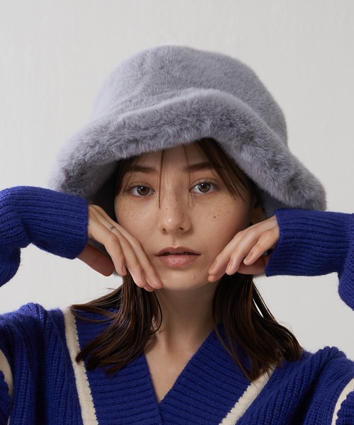 Lui's(ルイス)の「フェイクミンクバケットハット(ハット・レディース・ブラック/グレー・FREE)」の14枚目の写真