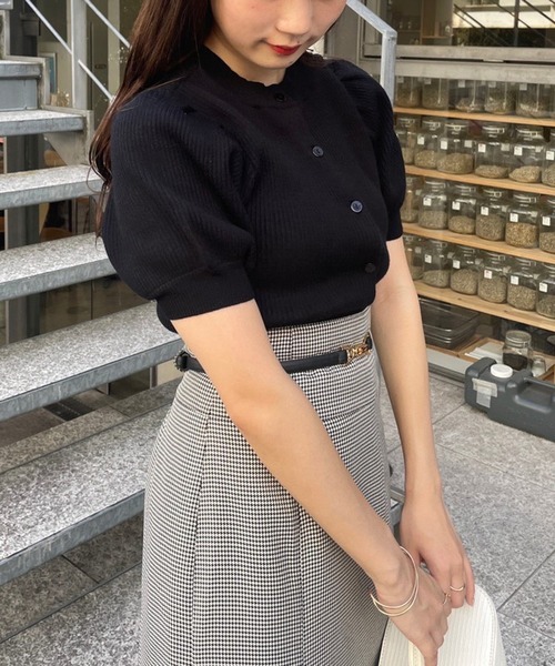 one after another NICE CLAUP(ワンアフターアナザーナイスクラップ)の「アームウォーマーがセットになった前後2WAYリブニット(ニット/セーター・レディース・アイボリー/モカ/ラベンダー/ブラック・FREE)」の13枚目の写真