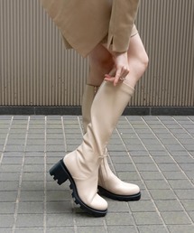 RANDA（ランダ）の「ボリュームソールストレッチロングブーツ
