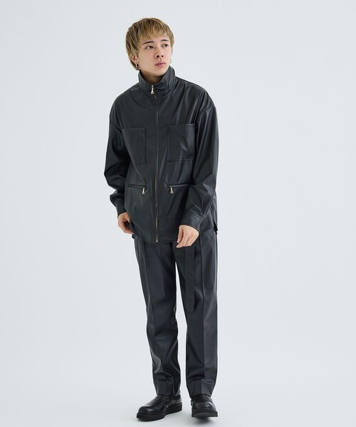 CULLUNI STUDIOUS別注 BLACK BELTED SLACKS CULLNI（クルニ）の「STUDIOUS別注 BELTED SLACKS ROYAL LEATHER
