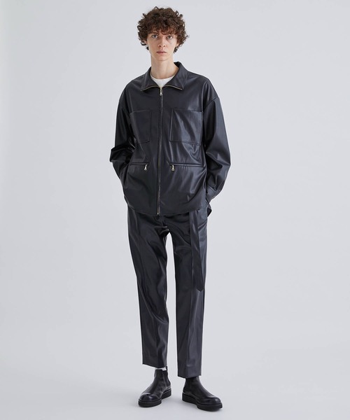 CULLUNI STUDIOUS別注 BLACK BELTED SLACKS CULLNI（クルニ）の「STUDIOUS別注 BELTED SLACKS ROYAL LEATHER