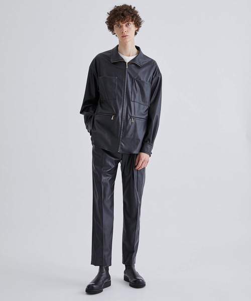 CULLNI（クルニ）の「STUDIOUS別注 BELTED SLACKS ROYAL LEATHER