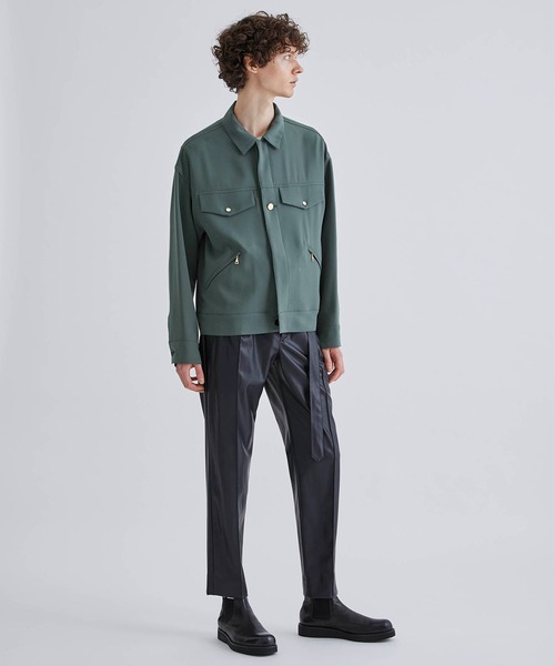 CULLNI（クルニ）の「STUDIOUS別注 BELTED SLACKS ROYAL LEATHER