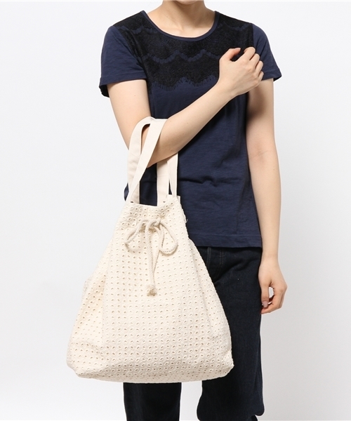 Kastane（カスタネ）の「【Kastane】レースBAG（ショルダーバッグ・レディース・アイボリー/ネイビー・FREE）」の4枚目の写真