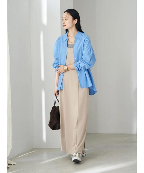 earth music&ecology（アースミュージックアンドエコロジー）の「バックリボンキャミワンピース（ワンピース・レディース・ブラック/ライトベージュ・FREE）」の22枚目の写真