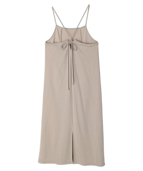 earth music&ecology（アースミュージックアンドエコロジー）の「バックリボンキャミワンピース（ワンピース・レディース・ブラック/ライトベージュ・FREE）」の20枚目の写真